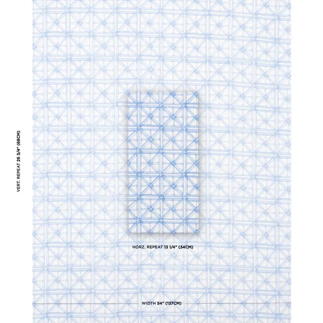 Inspired by 18th-century French architecture, Portail Francais Indoor/Outdoor in sky is a soft geometric design with a...