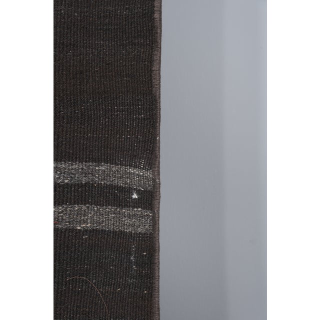 Black Turkish. Goat Hair Kilim Runner - Stair Carpet 2'4'' X 19'5'' For Sale - Image 8 of 10