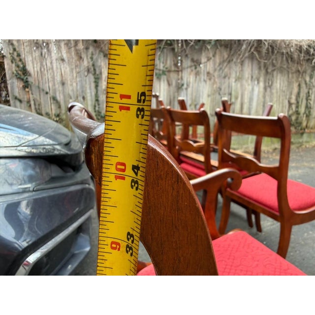 Mid 20th Century Set of 6 Federal Ducan Phyfe Style Dining Chairs For Sale - Image 11 of 17