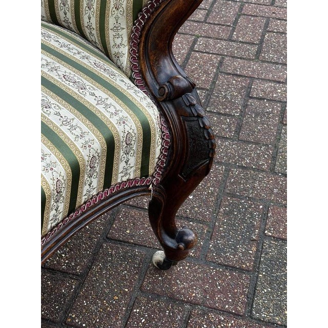 Victorian Walnut Framed Sofa with Cabriole Legs For Sale - Image 11 of 15