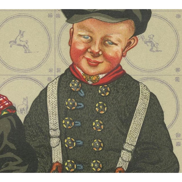 1930s Dutch Children in Traditional Staphorst Dress, 1932, Paper For Sale - Image 5 of 10