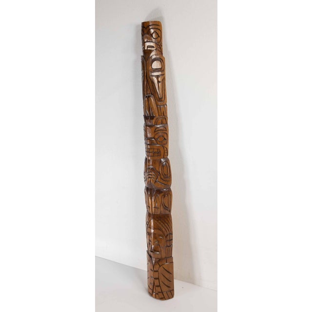Tribal Late 20th Century Northwest Coast Squamish Native American Indian Totem by R Krawchuk For Sale - Image 3 of 18