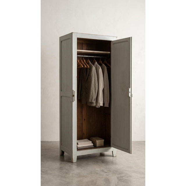 Vintage Parisian Beech Wardrobe, 1950s For Sale - Image 3 of 4