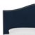 Full Camelback Bed in Velvet Ink with Pewter Nails For Sale - Image 4 of 6