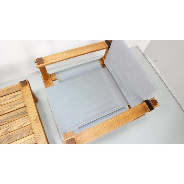 Japandi Safari Armchairs and Table attributed to Gerd Lange, 1965, Set of 3 For Sale - Image 10 of 18