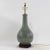 Vintage Celadon Crackle Glaze Porcelain Table Lamp Bottle Vase With Rosewood Base For Sale - Image 12 of 12
