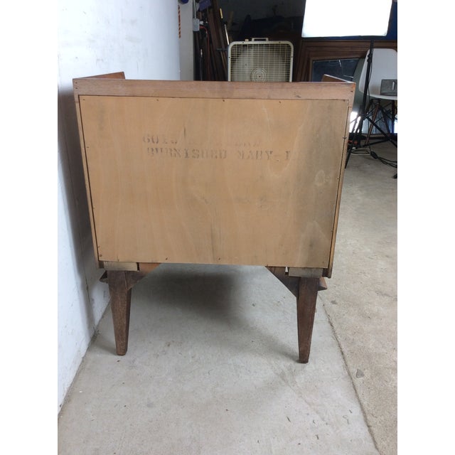 Wood Mid Century Modern Nightstand With Drawer by Kent Coffey For Sale - Image 7 of 9