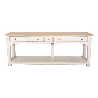 English Painted Pine Dresser Base For Sale