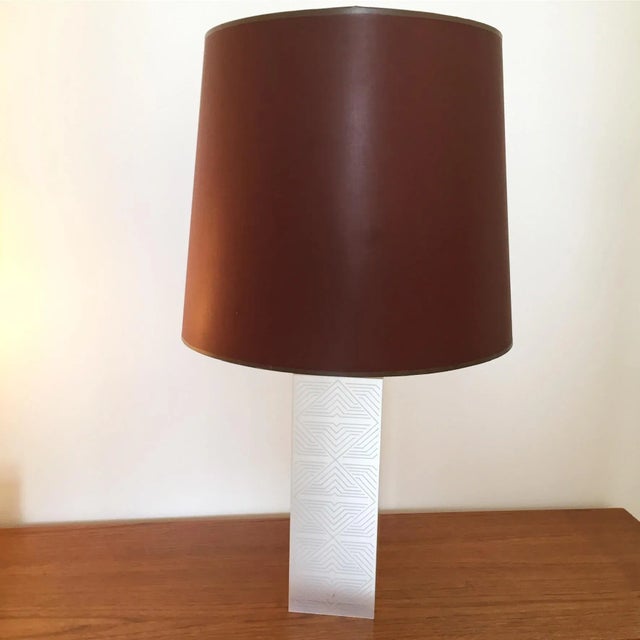 French Acrylic Glass Table Lamp with Kinetic Patterns from Carl, 1970s For Sale - Image 6 of 6