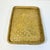 Mid-Century Boho Chic Coastal Gold Gilt Washed Wicker and Bentwood Tray For Sale - Image 11 of 15