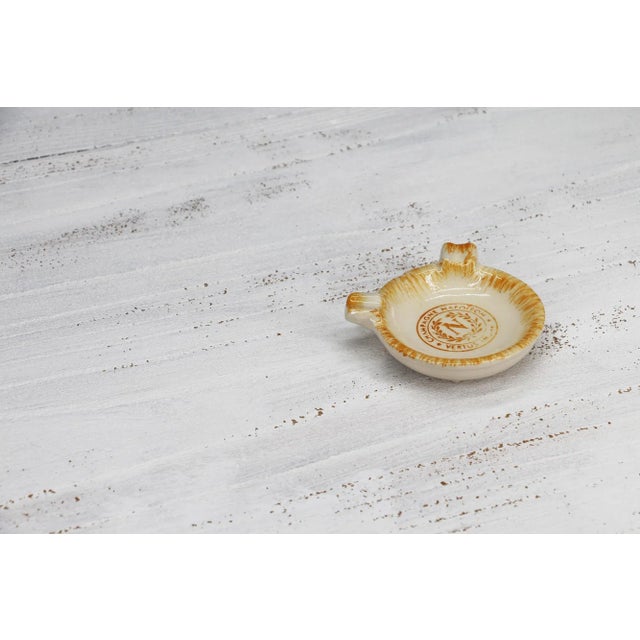 French 1940s Champagne Napoleon Vertus Marne Small Ashtray, Earthenware For Sale - Image 3 of 13