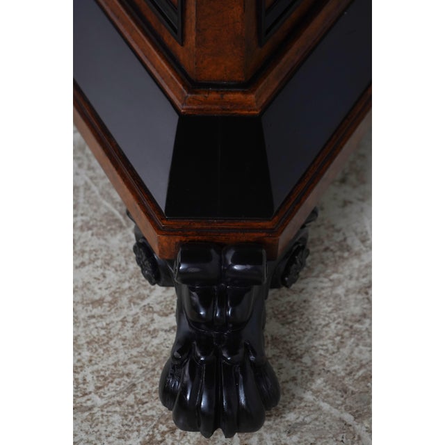Baker Burlwood Round Inlaid Center Table For Sale - Image 10 of 14