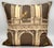 Late 20th Century Fornasetti Style Architectural Monkey Silk Throw Pillow, Down Filled For Sale - Image 5 of 7