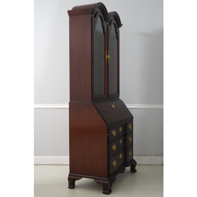 Age: C.1997 Details: Beveled Glass Doors Bracket Feet High Quality Construction Large Impressive Cabinet Lighted Interior...