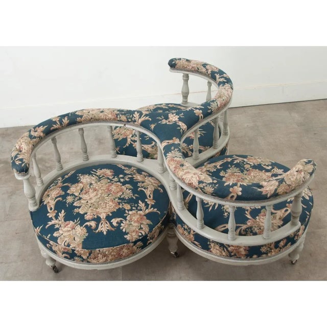 Wood 19th Century French Three-Seat Conversation Sofa For Sale - Image 7 of 12