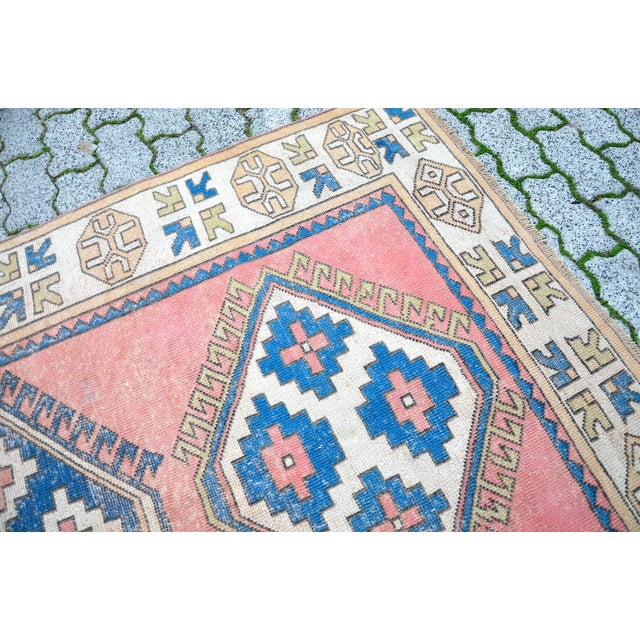 1960s 1960s Vintage Turkish Handmade Rug For Sale - Image 5 of 11