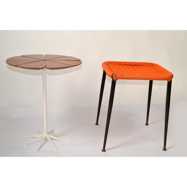 Wood Richard Schultz Vintage Petal End Table Knoll Mid-Century Modern Aluminum Teak For Sale - Image 7 of 12