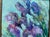 Framed Flower Blue-Violet Irises Original Painting by Artist Valeriya Serova For Sale - Image 6 of 11