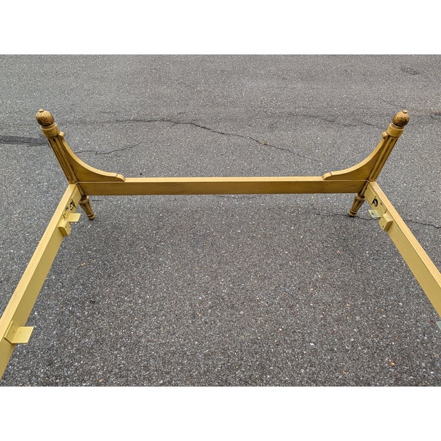 Light Yellow Light Yellow Vintage Regency Style Full Size Bedframe Attributed to Lexington Furniture For Sale - Image 8 of 8