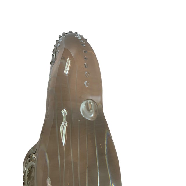 Large Vintage Crystal Whale Sculpture For Sale - Image 11 of 15
