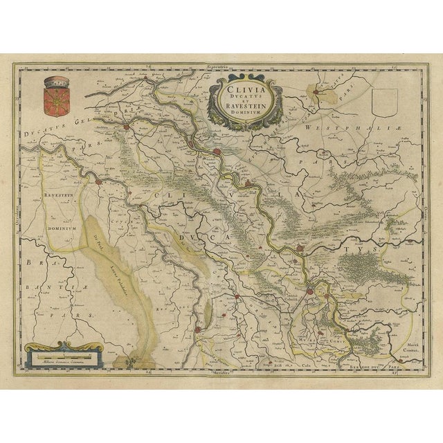 Map of the Duchy Clivia and Ravestein, 1635 For Sale - Image 3 of 5