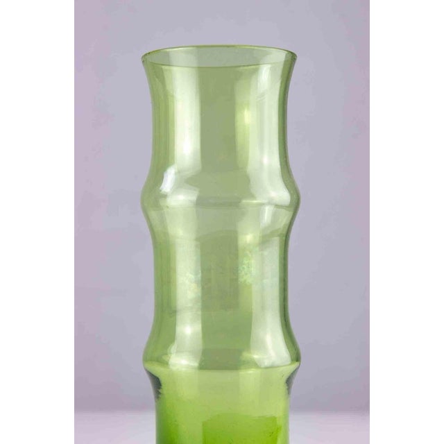 Vintage Swedish Glass Bamboo Vase from Aseda, 1960s For Sale - Image 4 of 5