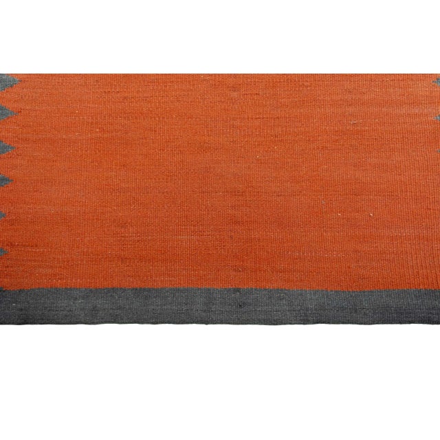 Handwoven Kilim Rug in Wool For Sale - Image 6 of 9