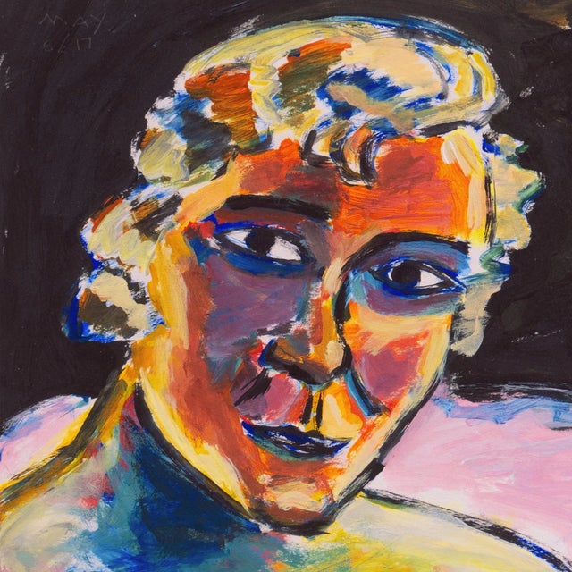 Contemporary 'Figural' by Dan May, 2017, Post Impressionist Oil, Portland Art Museum, Albright-Knox Gallery For Sale - Image 3 of 7