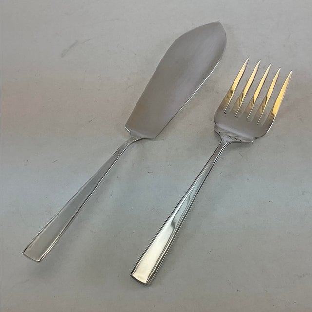 Silver A Set of Fish Fish Eaters & Fish Servers, 26 Pieces, Leighton For Sale - Image 8 of 18