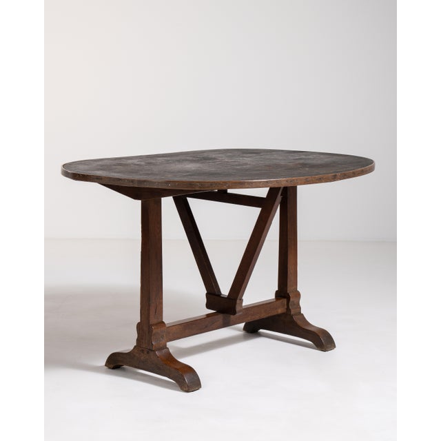Brown French Wine Tasting Table, Antique, France, Circa 1900 For Sale - Image 8 of 18