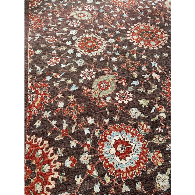 Handwoven Pakistani Peshawar Area Rug 8x9 For Sale - Image 4 of 8