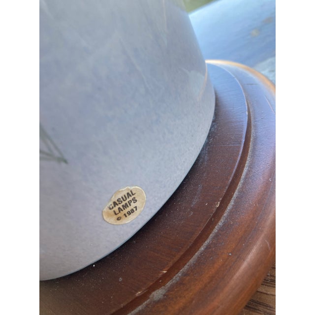 1980s Vintage 1980s Casual Lamps California Floral Table Lampx. Z For Sale - Image 5 of 6