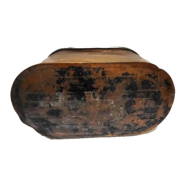 Antique 19th Century Copper Boiler Wash Tub Planter With Wood Handles For Sale - Image 4 of 5