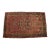 Vintage Hand Woven Geometric Floral Medallion Red & Blue Area Rug Mat 4 X 6' For Sale
