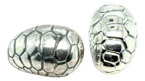 1990s Pair of Tiffany & Co Estate Alligator Clip on Earrings Sterling Silver
