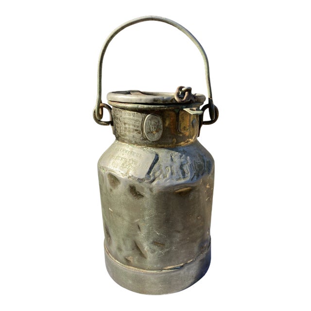 Antique Heavy Brass South African Milk Pail For Sale