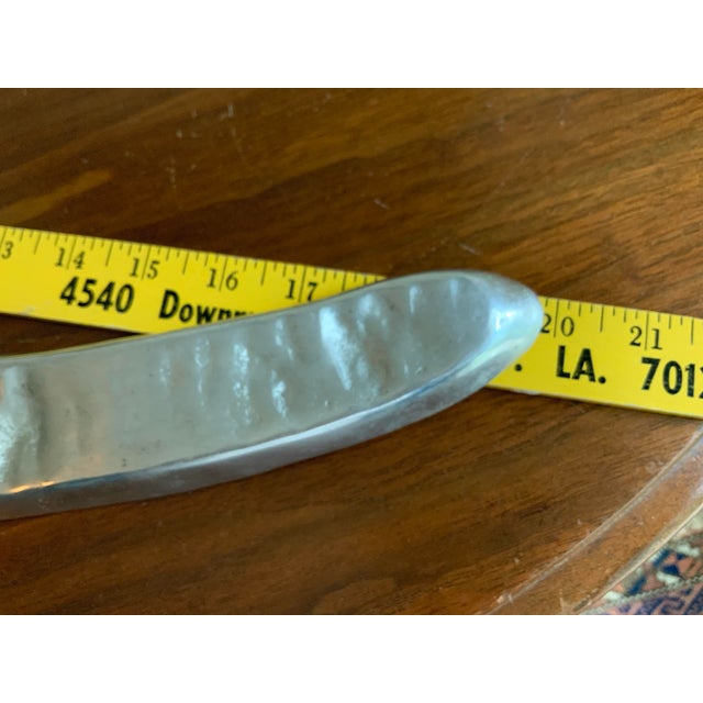 Silver Beatriz Ball 20” Sculptural Bean Pod Serving Tray - Great for Bite Size Food Like Sushi, Canapés & Hors D’oeuvres. See Photos! Discontinued. For Sale - Image 8 of 8