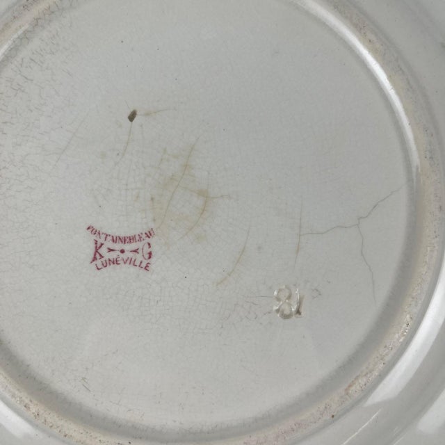Round Fontainebleau Dish in Ironstone from KG Lunéville, 1890s For Sale - Image 5 of 13