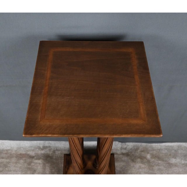 Neo-Gothic Walnut Swivel Side Table, 1900s For Sale - Image 5 of 18