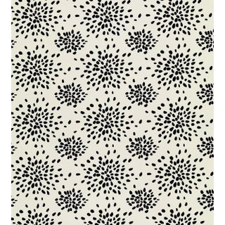 Hinson for The House of Scalamandré Fireworks Wallcovering, Black on Off-White For Sale