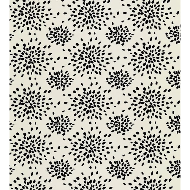 Hinson for The House of Scalamandré Fireworks Wallcovering, Black on Off-White For Sale