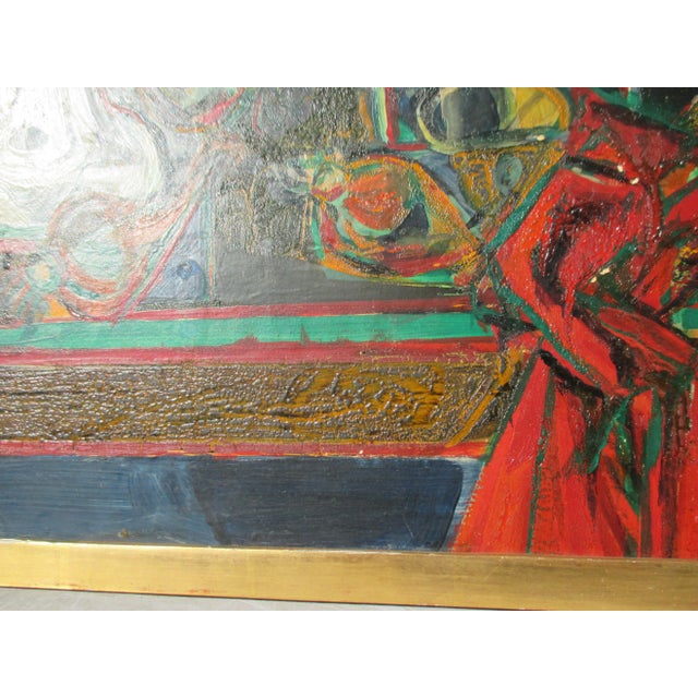 Postmodern Michel Patrix Stilllife on Panel Circa 1950's For Sale - Image 3 of 11