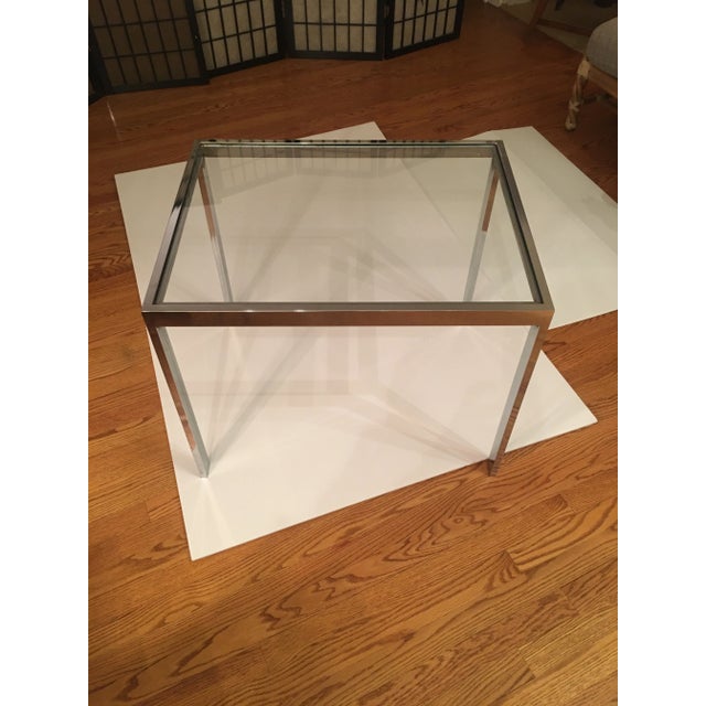Design Institute of America Chrome and Glass Side Table For Sale - Image 12 of 12