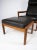 Set of Easy Chair with Stool in Teak Upholstered with Black Leather by Arne Vodder for Komfort For Sale - Image 3 of 10