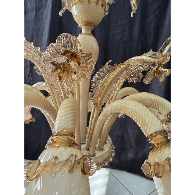 Vintage Murano Chandelier, 1980s For Sale - Image 6 of 14