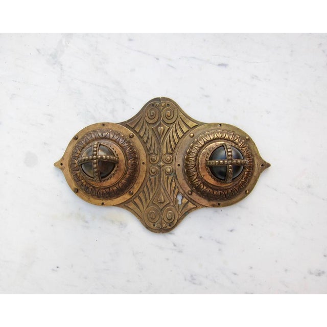 Metal Bronze Sculpted Handles and Knobs, 1900s, Set of 2 For Sale - Image 7 of 8