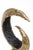 Metal Vintage Molten Bronze and Green Variegated Marble Abstract Sculpture Signed by Gerber 1973 For Sale - Image 7 of 9