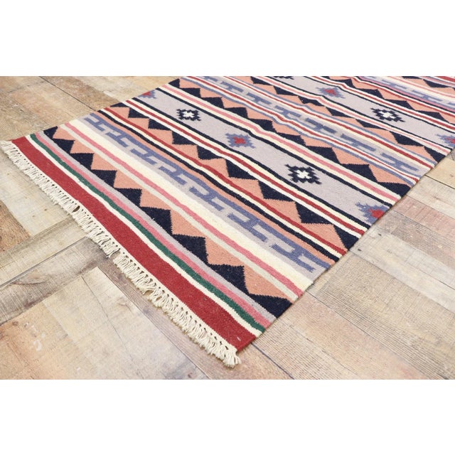 Vintage Persian Shiraz Kilim Rug - 03'02 X 04'11 For Sale In Dallas - Image 6 of 9