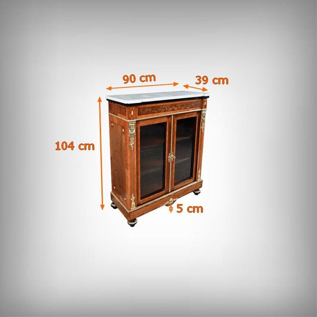 Late 19th Century Napoleon III Marquetry Display Cabinet For Sale - Image 18 of 18