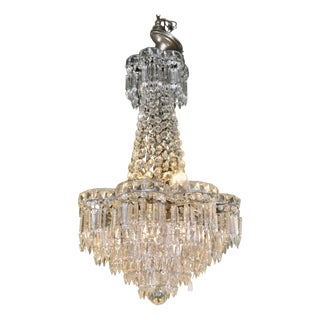 Vintage Crystal Chandelier, 1960s For Sale